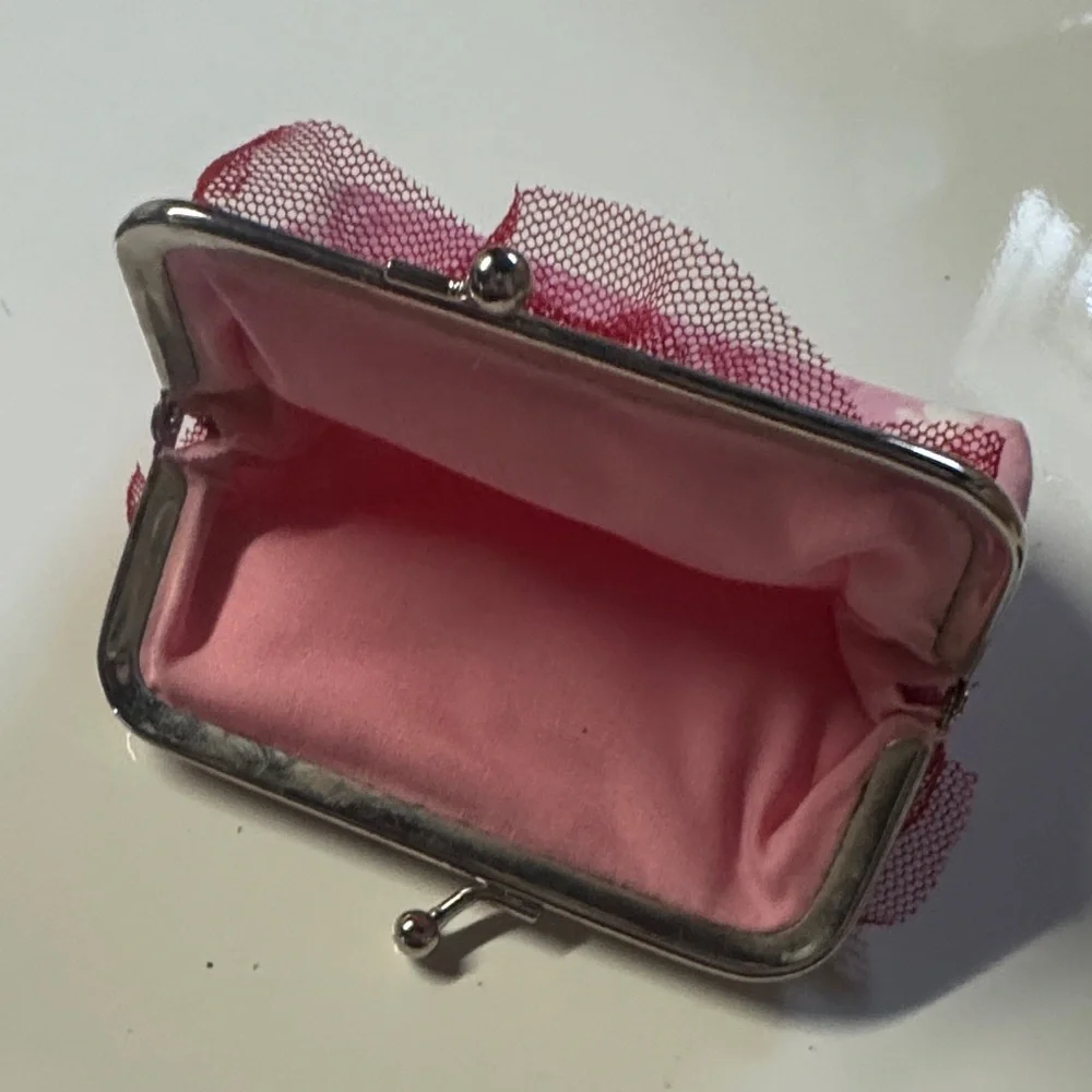Leaping Bunny print cotton makeup pouch /  Coin Purse